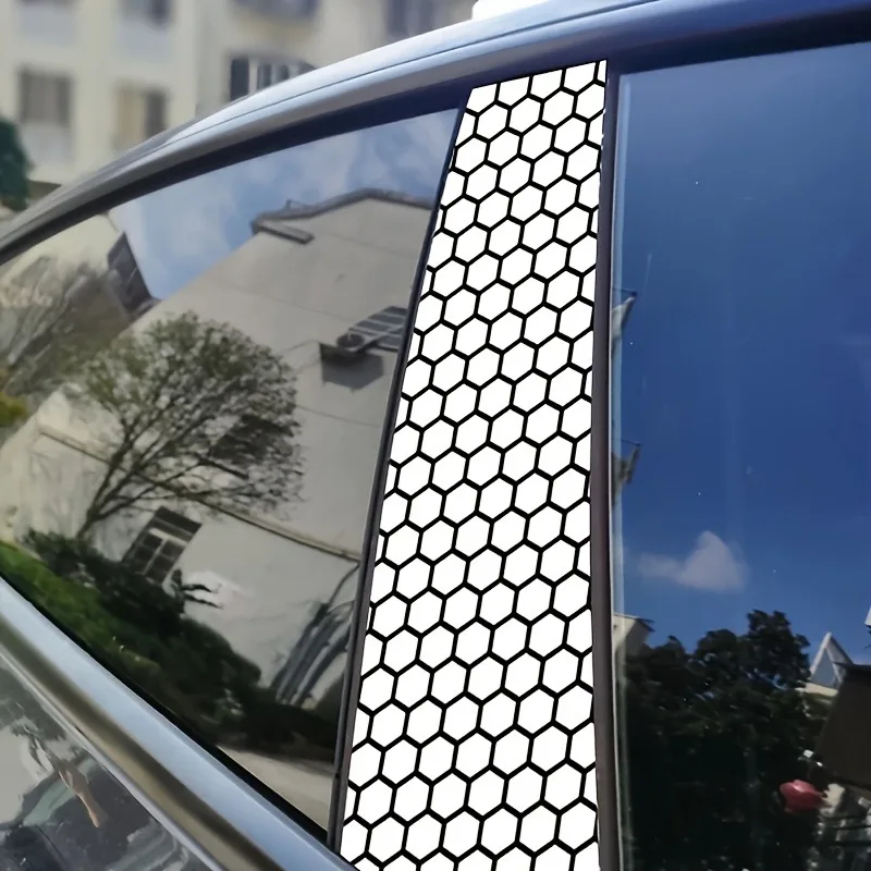 ملصقات بنمط قرص العسل من الفينيل لنافذة السيارات ملصقات فنية من الفينيل بنمط فني لجسم السيارة مقاومة للماء