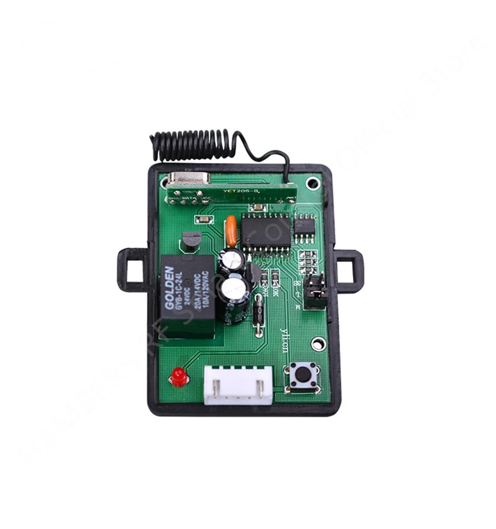 Garage Door Learning code 1527 Controller Universal Receiver 12V/24V DC 1-Channel Receiver 433mhz with cable