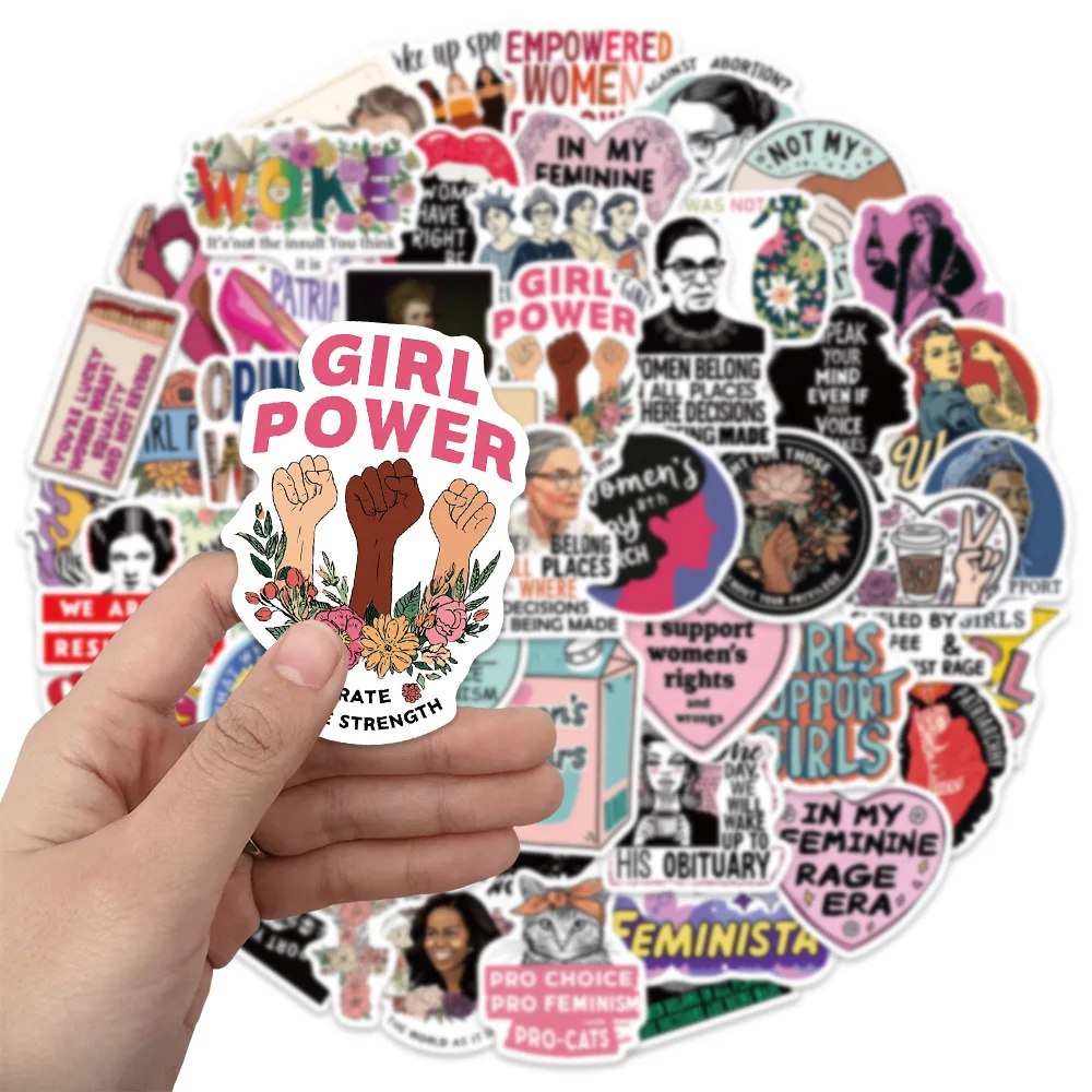 50PCS Creative Feminine Fun Cartoon Decorative Stickers DIY Phone Case Notebook Water Cup Speaker Skateboard Stickers