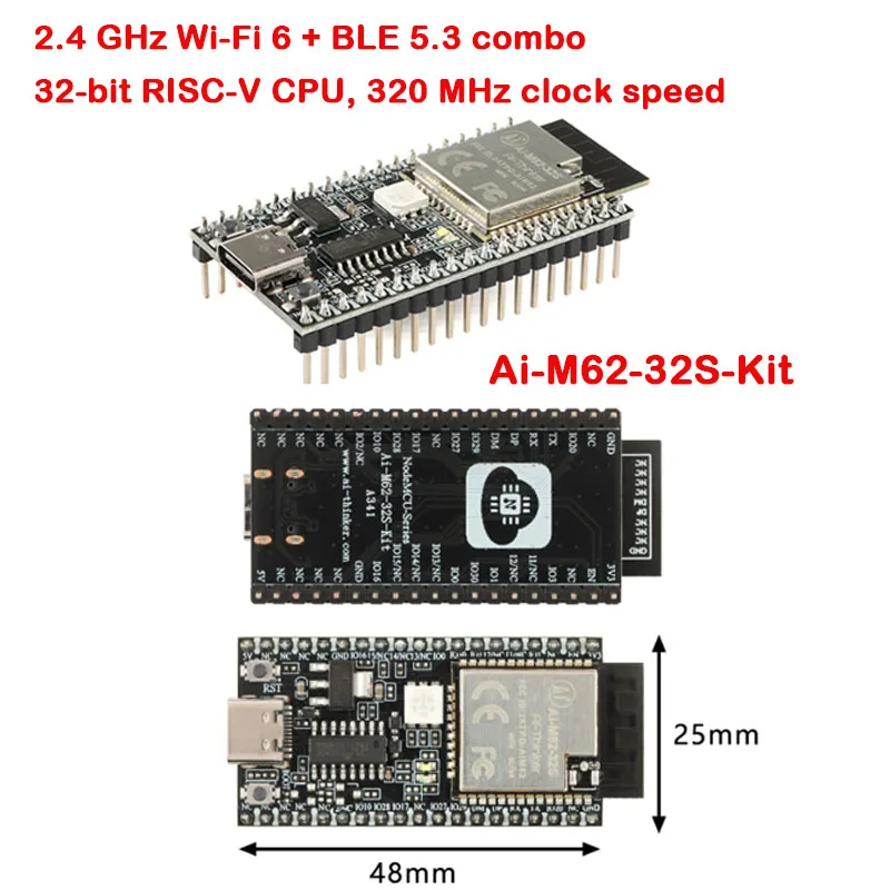 Ai-M62-12F Ai-M62-13 Ai-M62-M2-I Ai-M62-32S Kit Ai-M62-CBS Ai-M62-13U M2 M01L I WiFi 6 Bluetooth-c Ble 5.3 Wireless Module Board