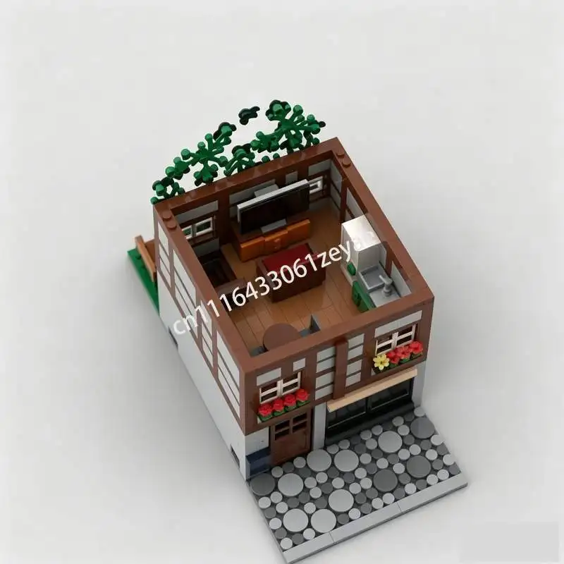 NEW 1316Parts Modular Fachwerk Comic Book Store MOC Architecture Model Custom Building Blocks DIY Assembly Educational Toy Gift