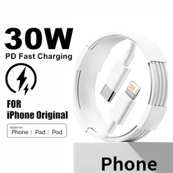 30W PD Fast Charging Cable For iPhone 14 Plus 13 12 mini 11 Pro XS Max XR X 8 7 Plus SE Rapid Charger USB-C Cable 1m 1.5m 2m 3m