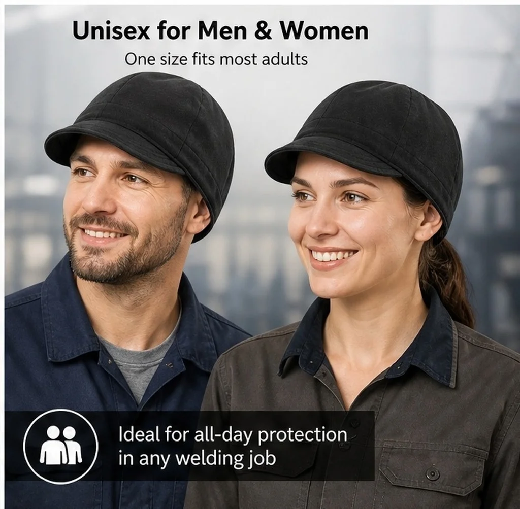 Welding Cap Flame Retardant Gray Flame Resistant Beanie Breathable Sweat Absorbing Windproof Dustproof Protective Welder Gear