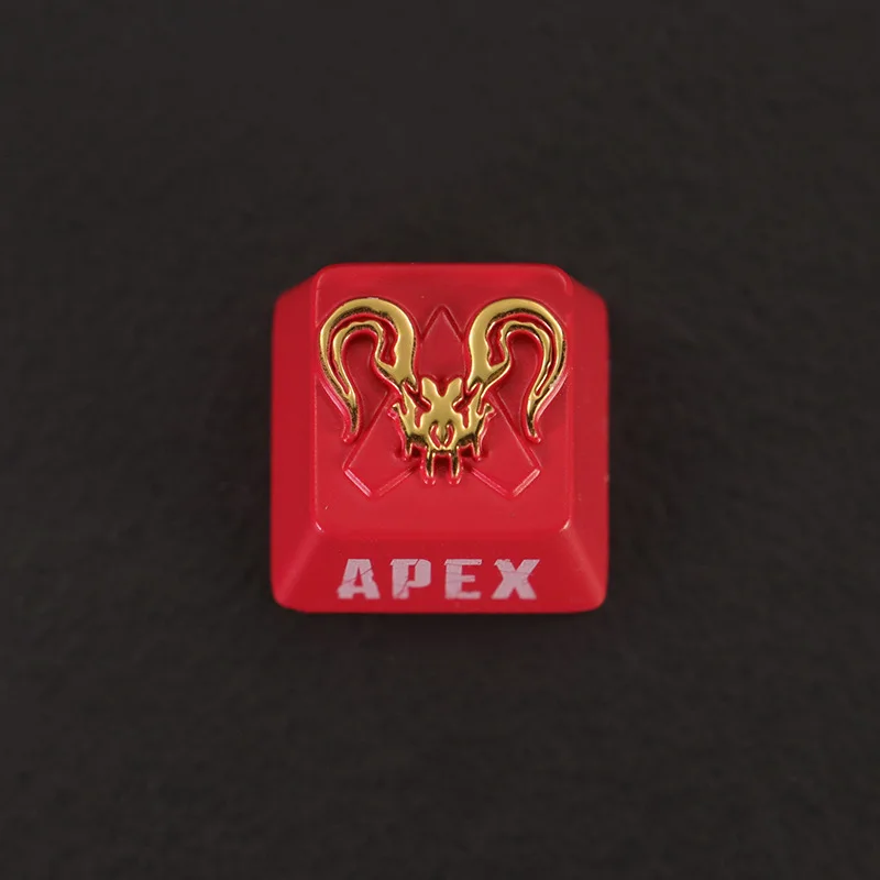 Keystone Artisan Keycap APEX for Mechanical Keyboard Red Color Zinc Aluminum Alloy Metal Cherry R4 Height Customize GK61