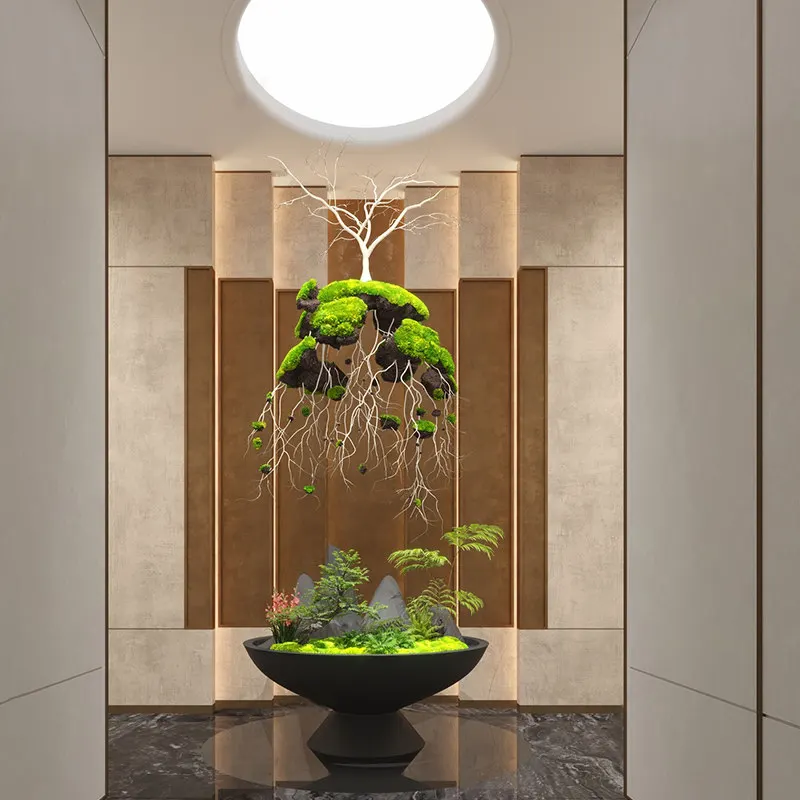 Landscape, Green Plants Large Suspended Charms Landscape Landscaping Hotel Shopping Mall Fake Trees Decorative Trees Fake Plants