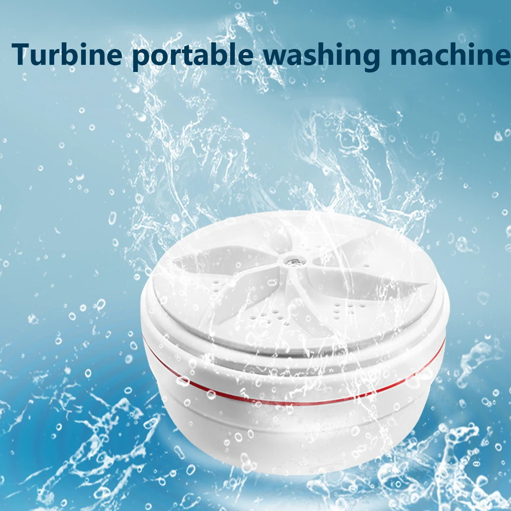 Portable Mini Turbo Washer USB Powered Cleaning Washing Machine for Underwear Socks Mini Ultrasonic Turbo Washer for Home Travel