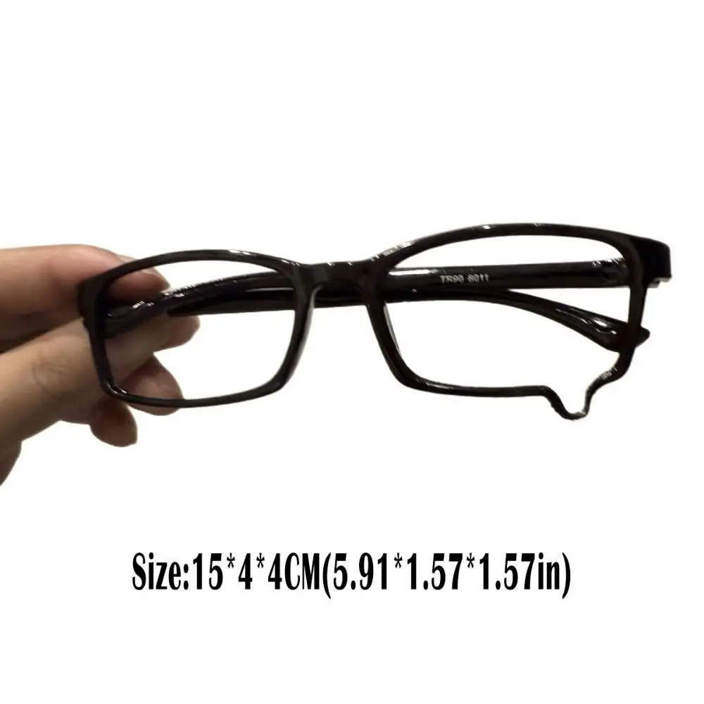 إطار نظارات بدون عدسات أنيمي دموع إطار أسود نمط Kawaii للجنسين إطار نظارات Y2K نظارات ريترو جمالية زي الهالوين