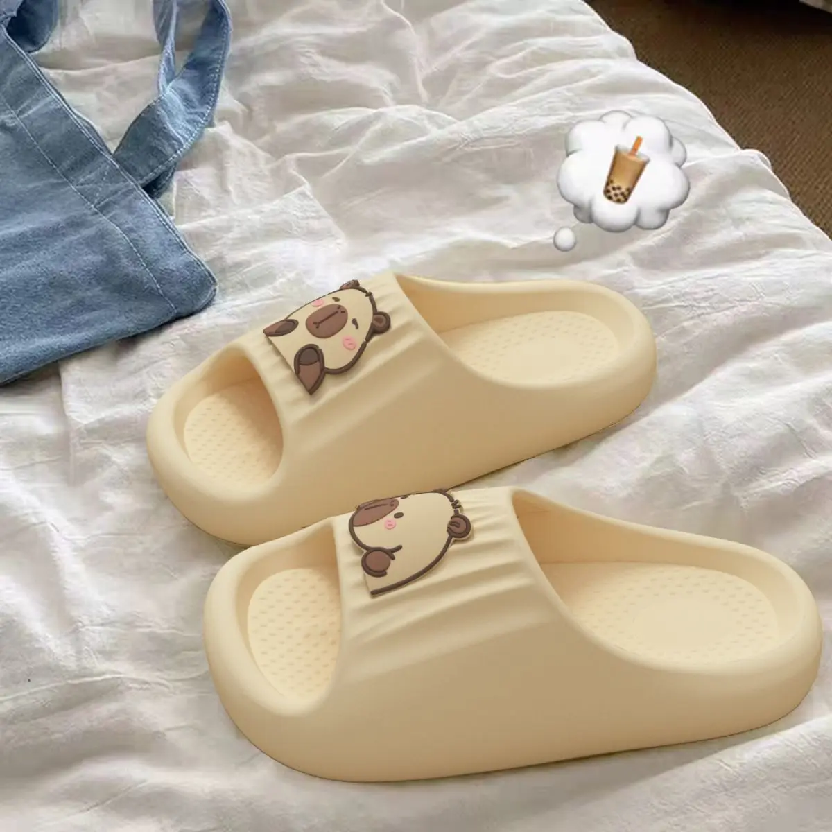 Simpatiche pantofole Kapibara ~ EVA per uomo e donna 2025 primavera ed estate nuove coppie moda casa pantofole antiscivolo con suola morbida