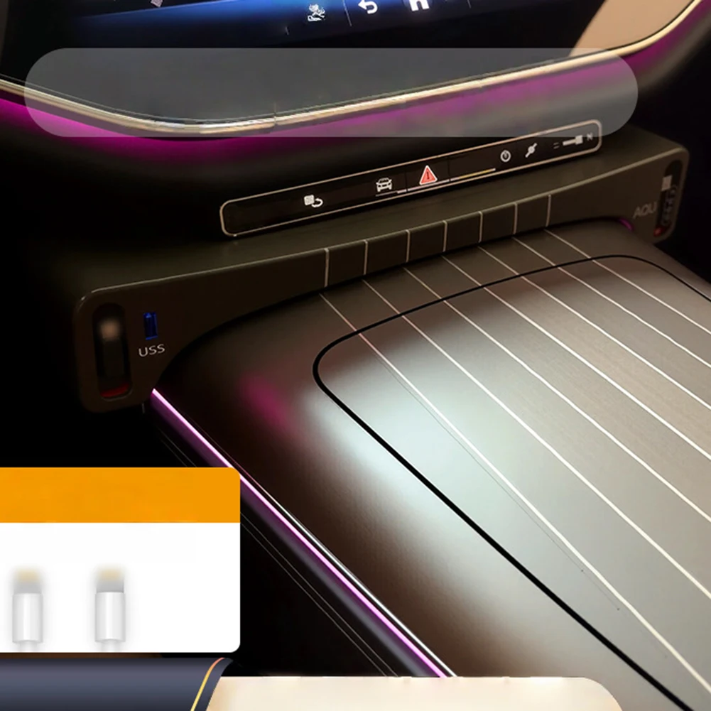 Fast Charging Expansion Dock for Mercedes E-Class 2024 2025 2026 Center Console 12V Input with Retractable USB-C Cable