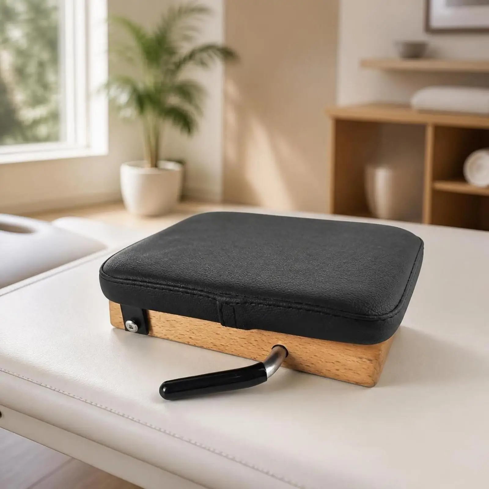 Durable Wooden Chiropractic Drop Board with Metal Hardware for Daily Therapy Training and Rehabilitation Exercise Aid