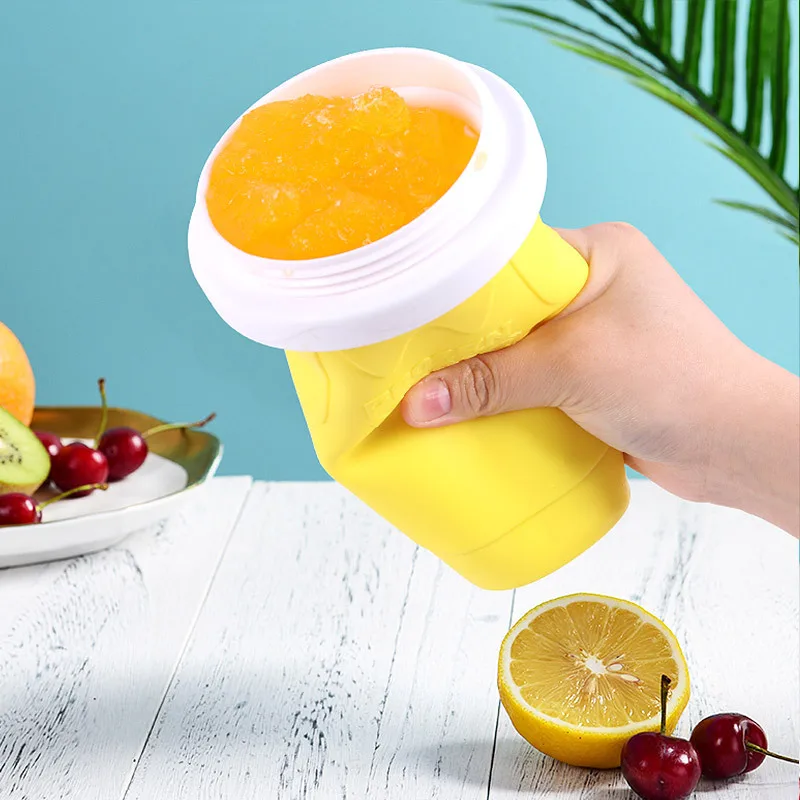 350ml Slushy Cup Quick-Frozen Smoothies Cup DIY Ice Cream Slushy Maker Bottle Milk Shake Maker Cooling Cup Pinch Ice Squeeze Mug