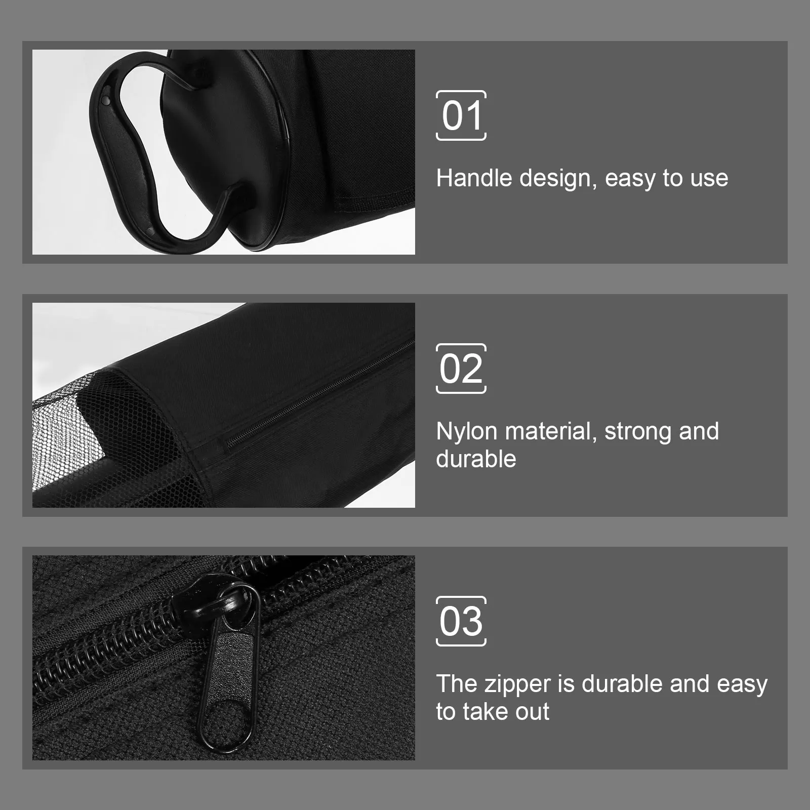 

Ball Collector 70-Ball Capacity Upright Pick-Up Tube Portable Ball Picker Golf Training Tool Golf Accessories