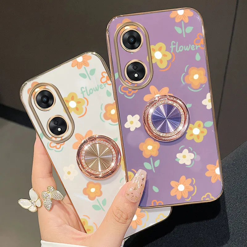 البرسيم حزام لطيفة زهرة حامل هاتف الحال بالنسبة ممن لهم A38 A36 A76 A58 A57 A74 A78 A5 A7 A79 A95 A60 A18 A53 A17 A16 4G 5G الظهر