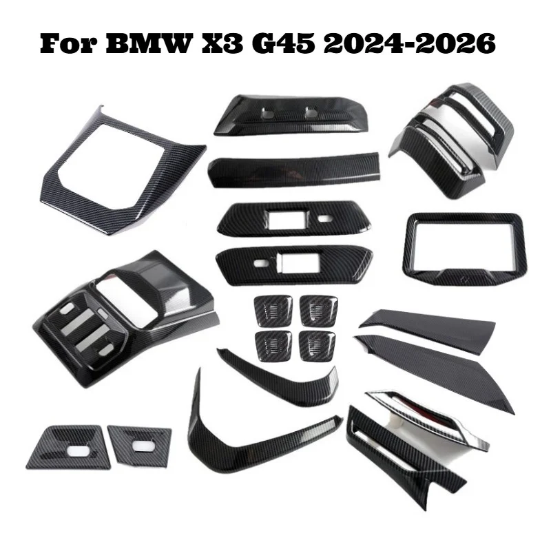 For BMW X3 G45 2024-26 Car Gear Shift Panle Front Rear Air Conditions Outlet Window Rise Switch Cover Interior Car Accessories