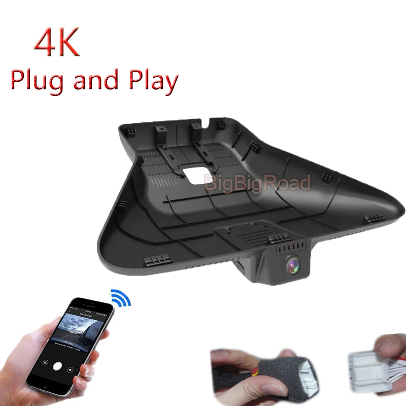 4K Plug And Play For Wuling Baojun Yunduo Cloud EV 460 Pro Plus Max 2023 Car Video Recorder Wifi DVR Dash Cam Camera FHD 2160P