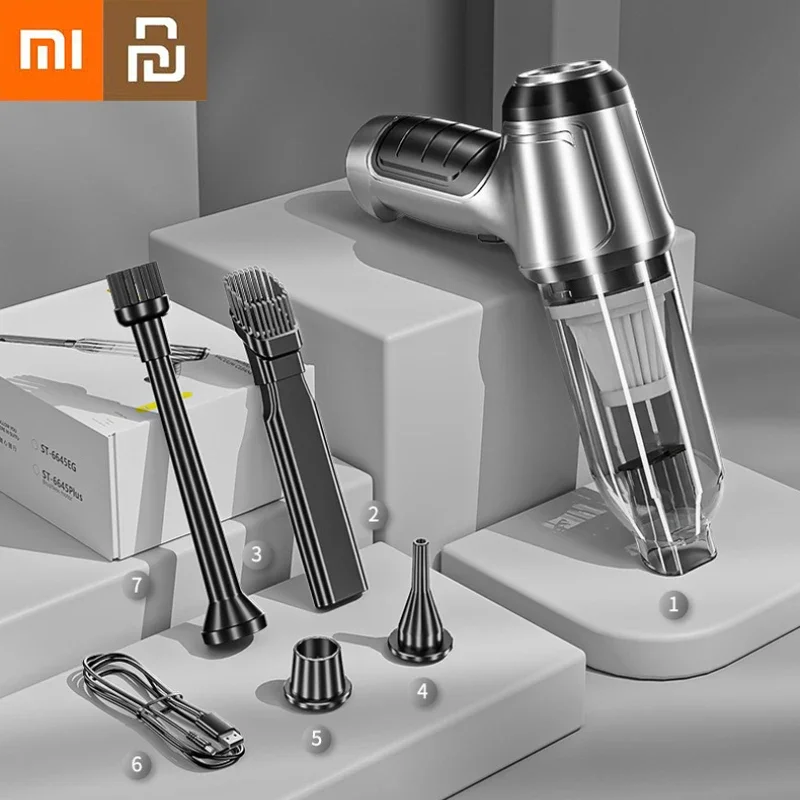 Penyedot debu portabel Xiaomi, penyedot debu mobil, nirkabel, peniup debu portabel, penggunaan ganda, pembersih genggam Mini untuk perlengkapan Desktop rumah