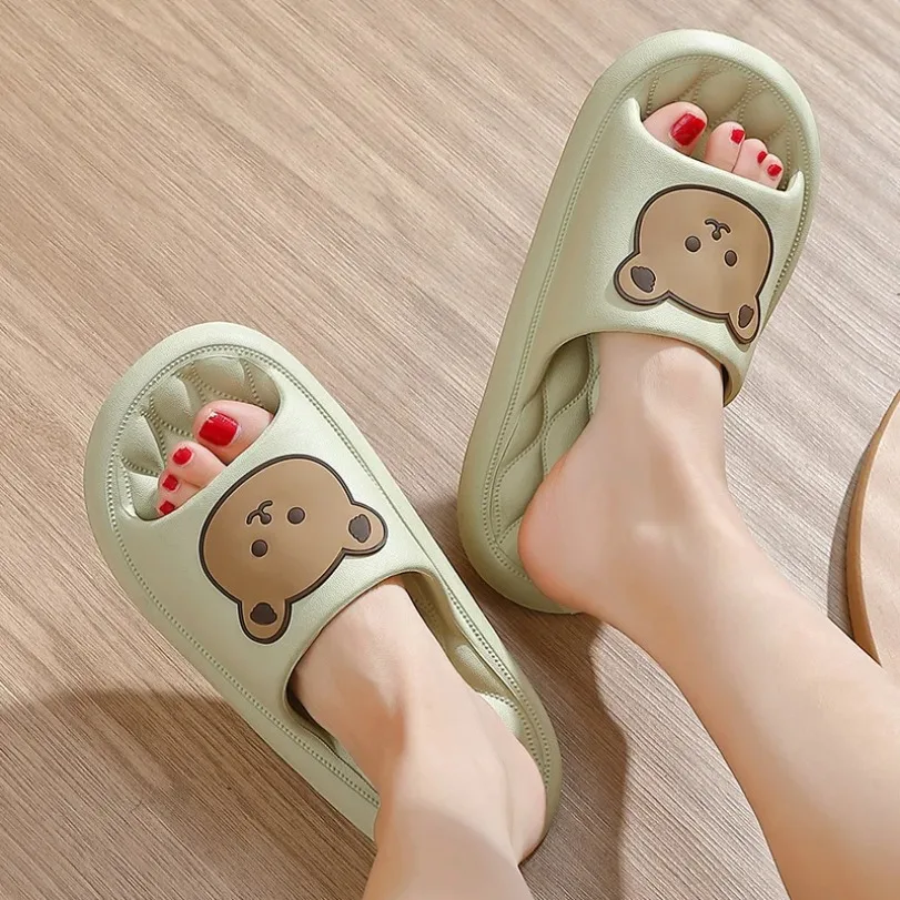 Slippers Female Teddy Bear Woman Platform Cloud Cute Flip Flop Slides Indoor Beach Outdoor Men Summer Non Slip Ladies House Shoe