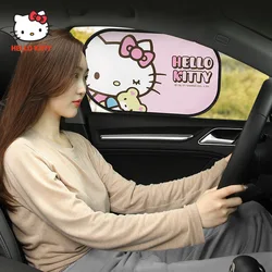 Sanrio Car Windshield Sunshade Hello Kitty's Cartoon Car Sun Protection and Heat Insulation Sunshade Curtain Car Accessories