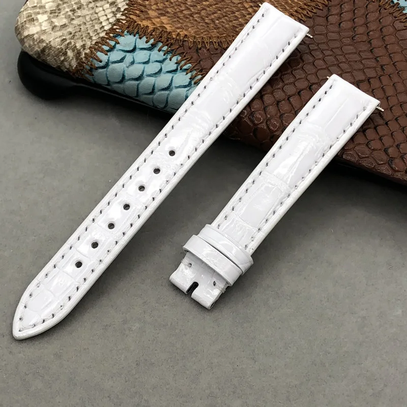 FUYIJIA Luxury Custom A-udemarsP-iguet Watch Band Alligator Strap 14MM 15MM 20MM Genuine Leather Belt Crocodile Skin Watchbands