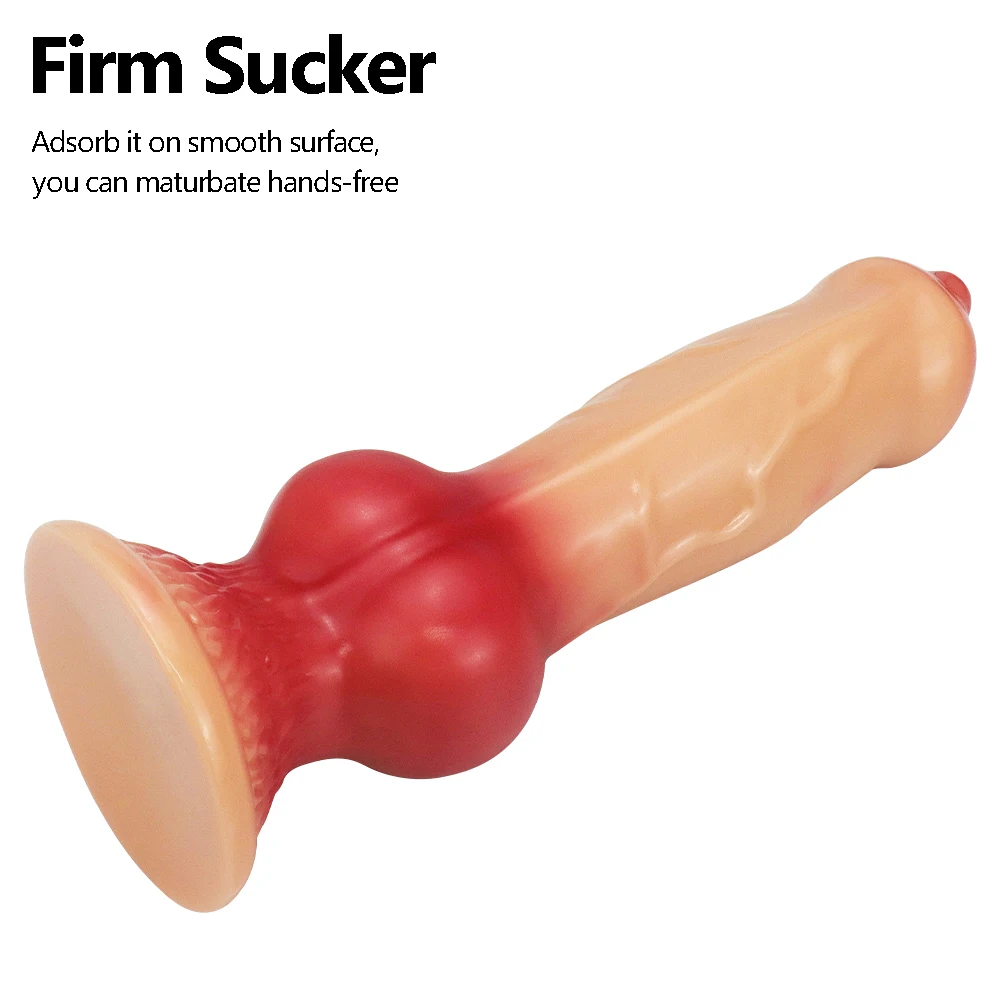 Soft Anal Plug Silicone PVC Dildo With Suction Cup Dog Penis Animal Sex Toy Prostate Orgasm 17-33cm Long Butt Plug Anus Extender