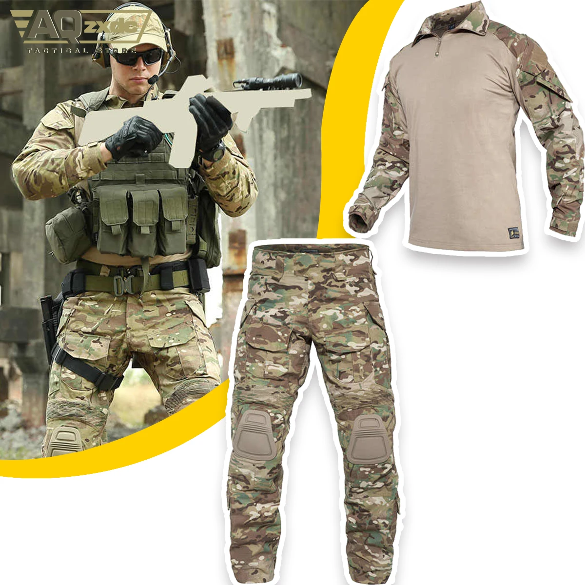 

G3 Tactical Frog Suit Military Camouflage Field Training Combat Suit Suit Outdoor Cs Paintball Training Suit