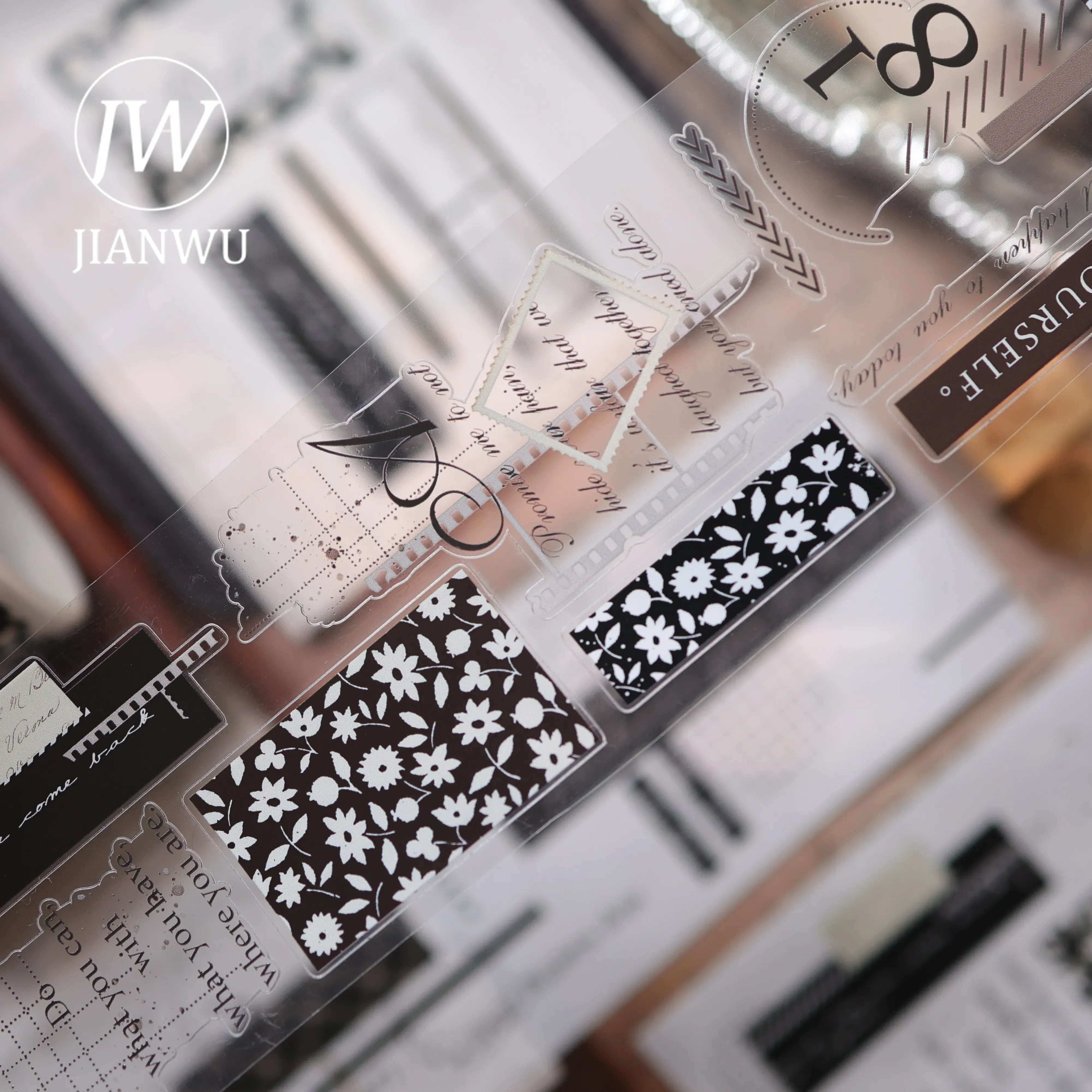 JIANWU 55mm*6m Vintage Film Border Label Landscape Material Collage Scrapbooking PET Tape Creative DIY Journal Stationery