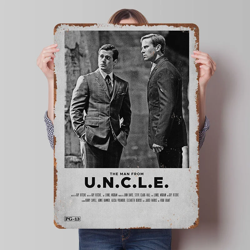 THE MAN FROM UNCLE Metal Poster Custom Wall Art Retro Vintage Tinplate Signs for Man Cave Home Decor Decoration Bedroom Interior