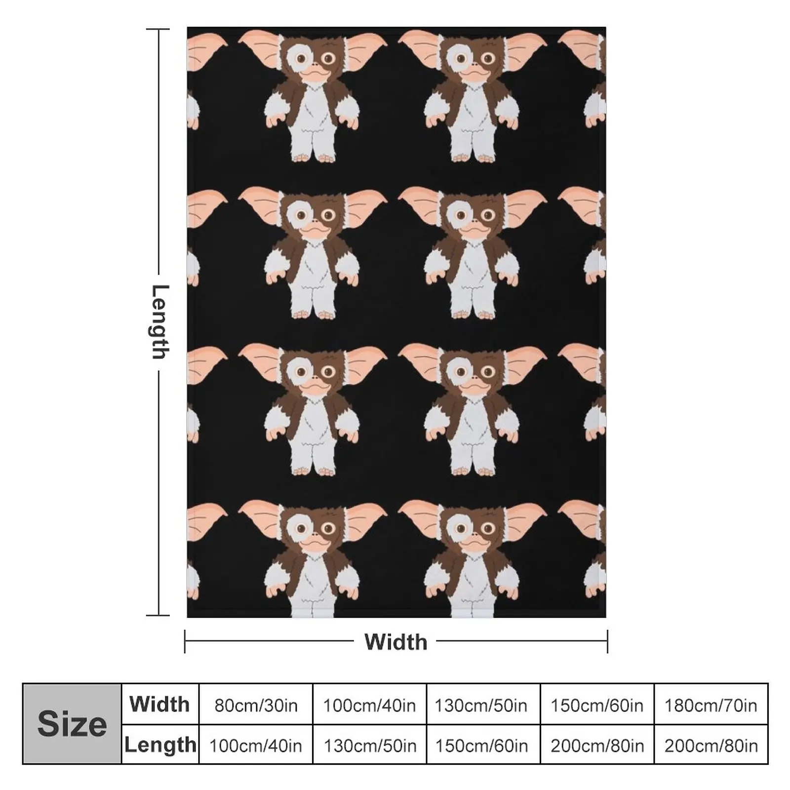 gremlins cute little gizmo Throw Blanket throw blanket for sofa sofa bed cosplay anime Fluffy Blankets Large