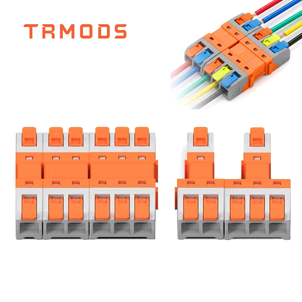 5/10PCS Wire Connector Universal Compact Splitter Lamp Wiring Cable Connector Docking Plug-in Quick Conductor Terminal Block