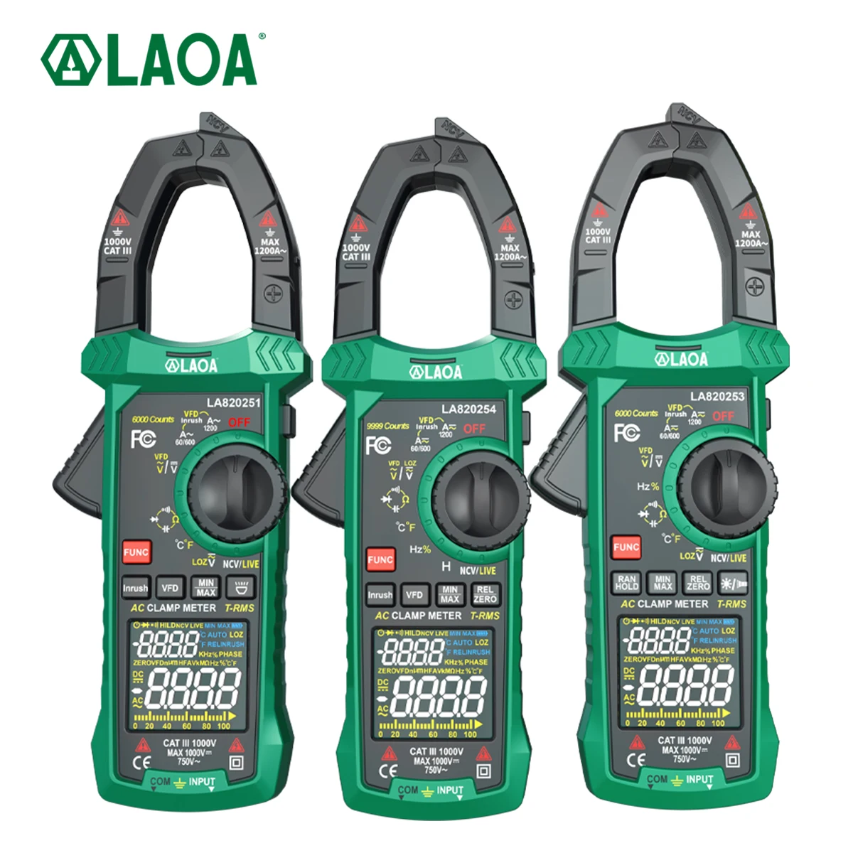 laoa-1200a-clamp-multimeter-vfd-frequency-voltage-current-measurement-professional-electrician-tool-digital-ac-dc-tester