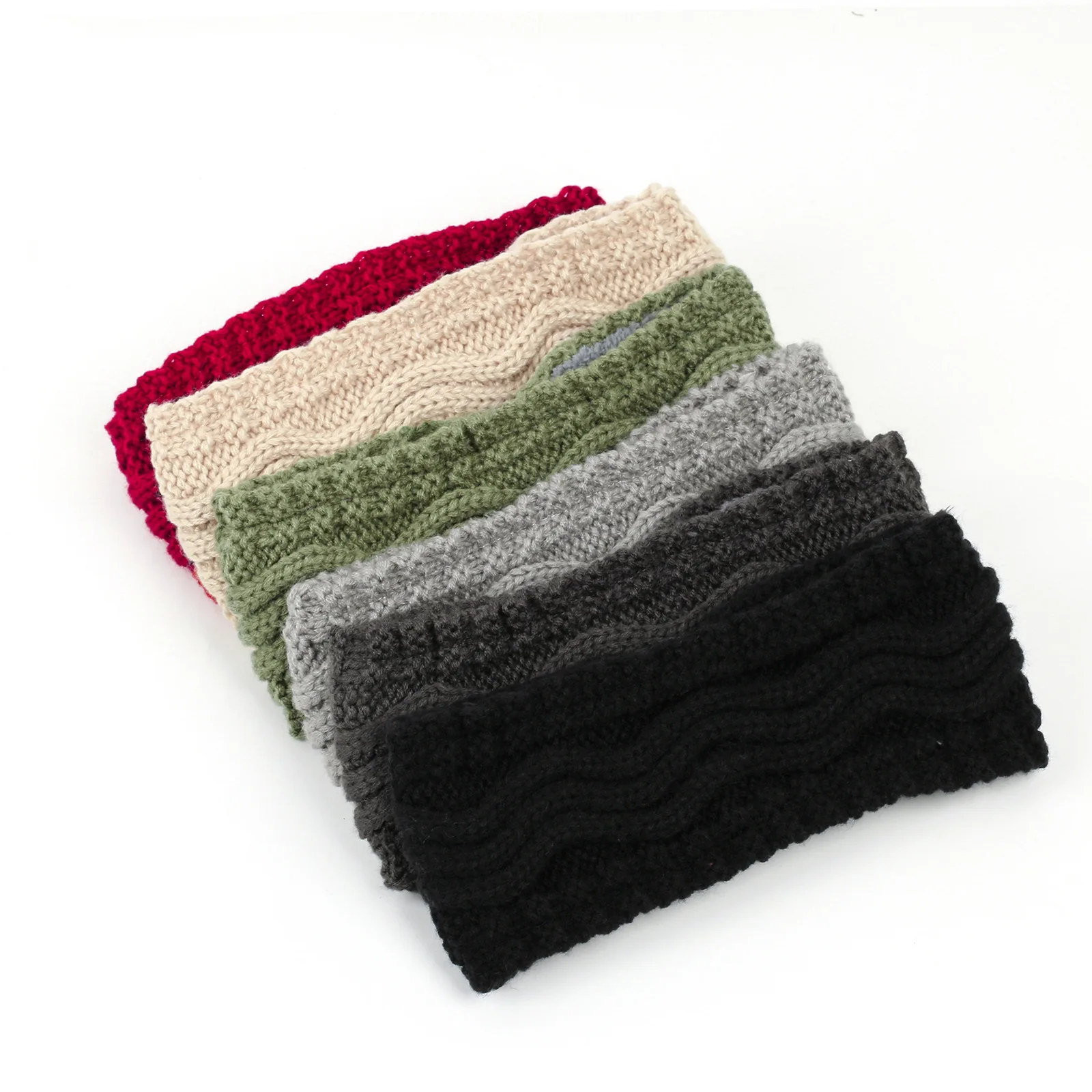 Plush  Wide Brim Hair Band Warm Hair Accessories European And American Knitting Headband Acrylic Solid Sports Ear Protector image 4
