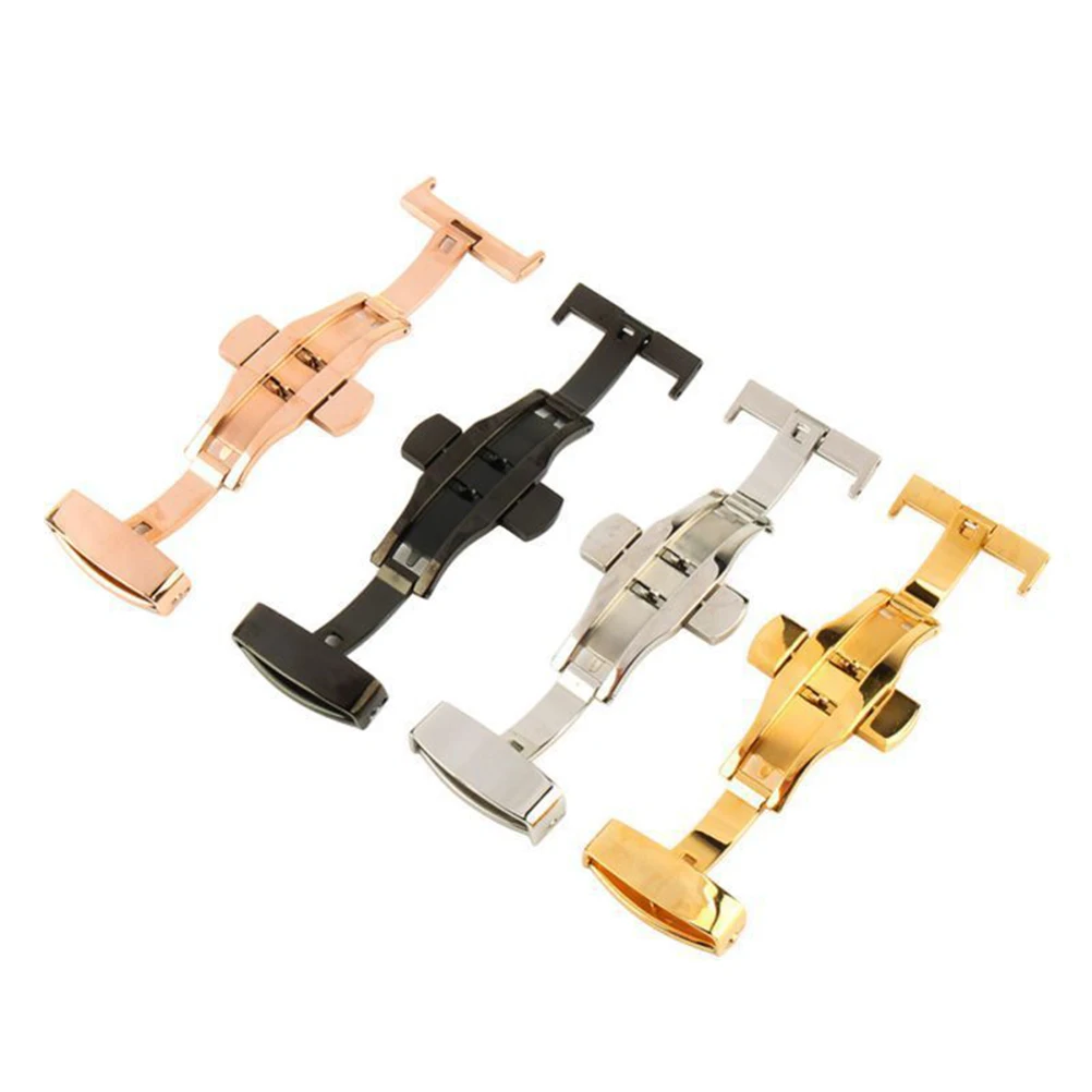 

Stainless Steel Clasp Push Button Fold Buckle Durable Fit Most Watch Straps Prevent Wear Luxury Watch Accessories