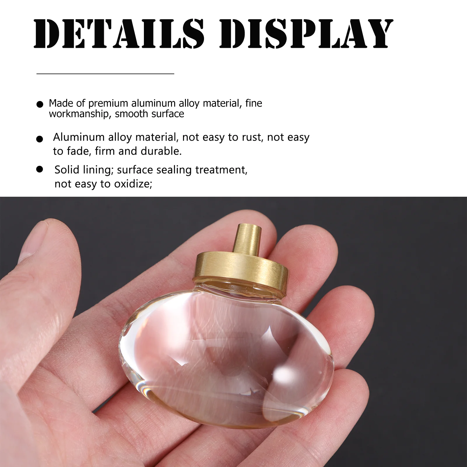 

2Pcs Crystal Cabinet Knobs Modern Decorative Drawer Pulls for Kitchen Bathroom Wardrobe Dresser Cupboard Furniture Hardware