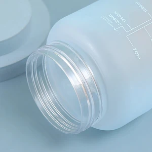 2 لتر زجاجة مياه رياضية ذات سعة كبيرة إبداعية كأس بلاستيكية القفز غطاء في الهواء الطلق كأس قش مقاوم للتسرب مع علامة الوقت أفضل 10 زجاجات تحفيزية للمبيعات - رقم 10