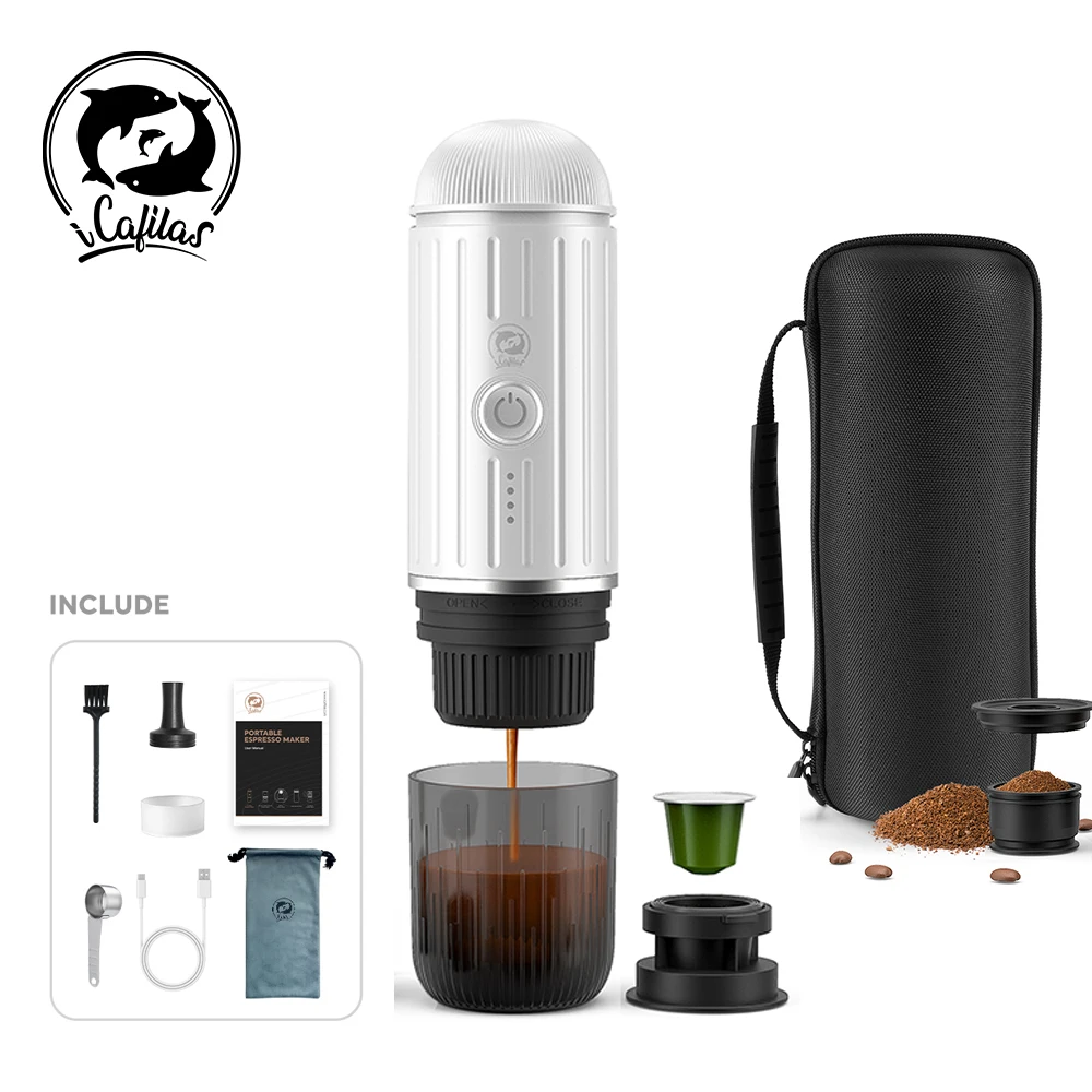 Auto Espresso Coffee Maker Portable Coffee Machine Wireless Electric Espresso Maker Fit Nespresso Capsule & Coffee Powder