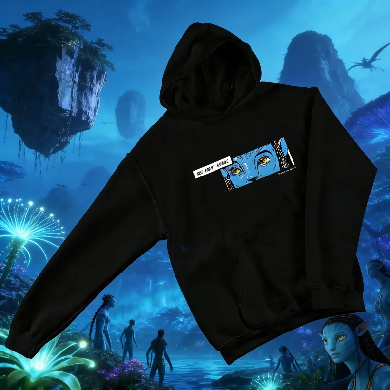 2025 automne et hiverAvatar Oel Ngati Kameie sweat à capuche 100% pur coton imprimé garder au chaud adultes et enfants sweat à capuche