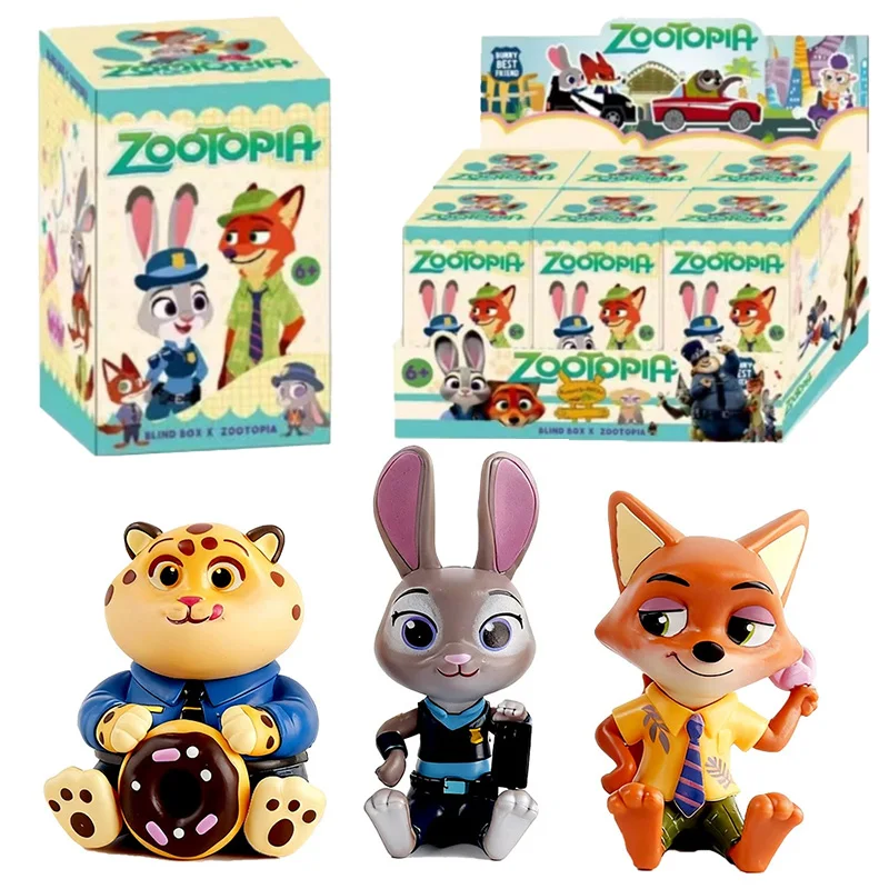 

Disney Zootopia Good Sitting Series слепая коробка Ник Джуди милый мультфильм загадочная коробка подарочная игрушка модель аниме орнамент детский подарок на день рождения