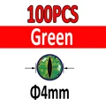 100pcs Green 4mm