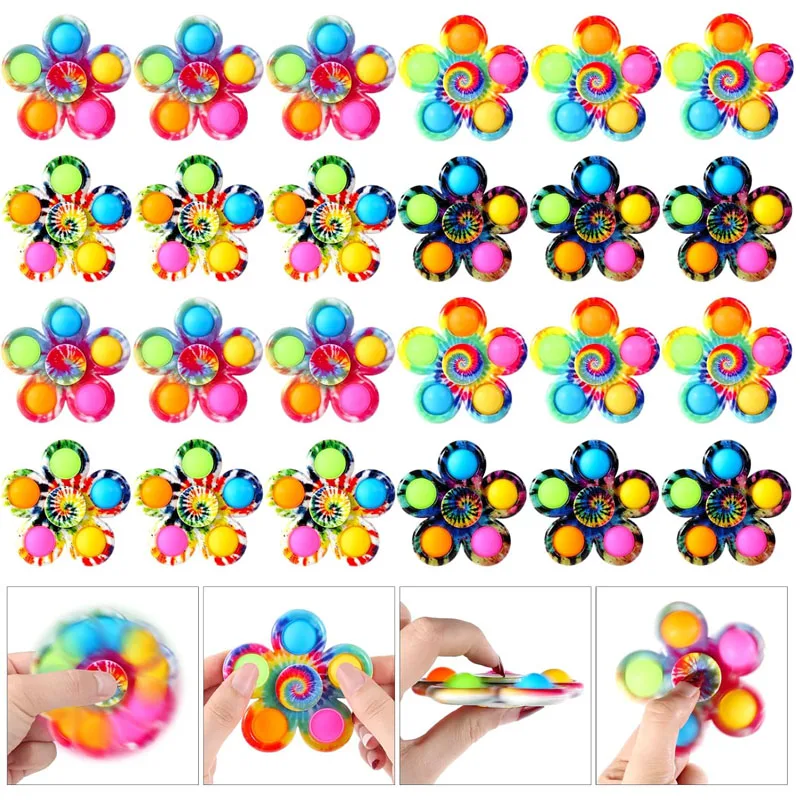 

Rainbow Fidget Spinner Kids Party Gifts Sensory Toys For Autism ADHD Anxiety Decompression Anti Stress Gadget антистресс