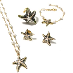 High-quality Original Women's Jewelry Set, Idyllia Starfish Series Jewelry Set, Showing Noble and Elegant Temperament