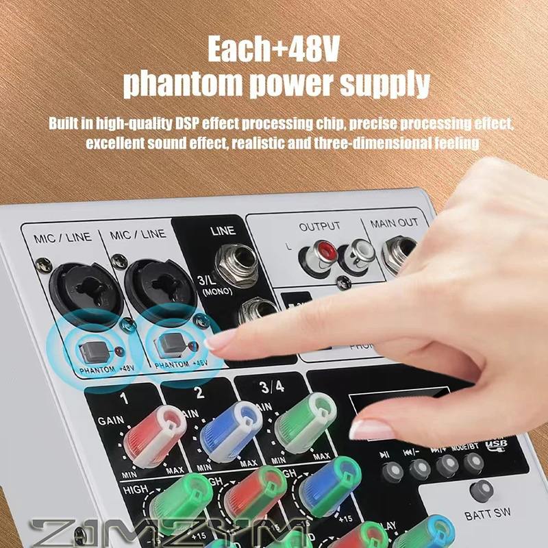 4 Channel RGB Bluetooth Audio  - đánh giá và giá Audio Mixer 4 Channel
