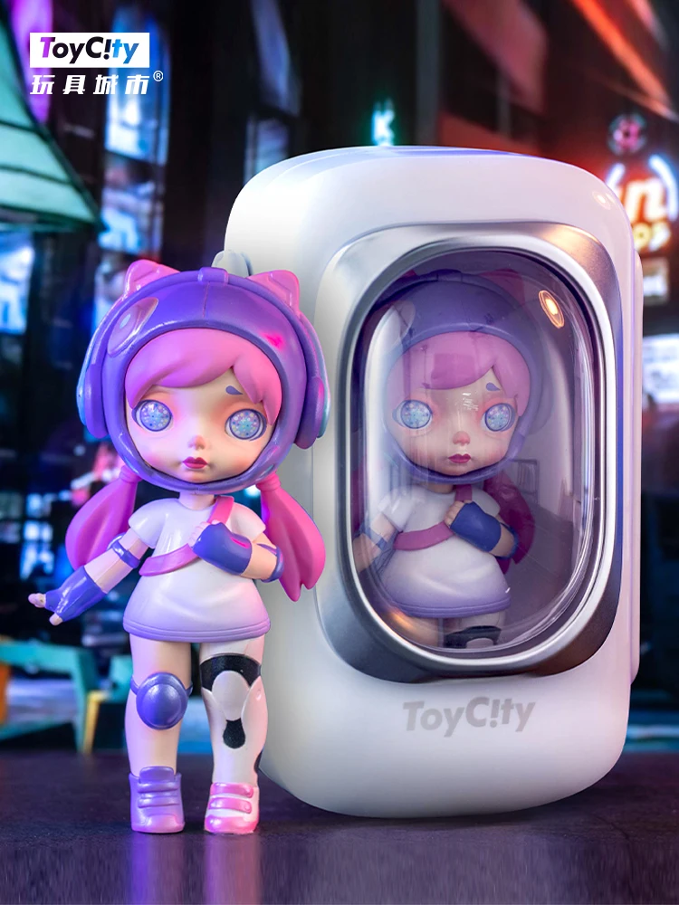 Blind Box Toy Laura Space Capsule Cyberpunk Series Guess Bag Caja Ciega Cute Kawaii Model Gift Surprise Doll Mystery Box Figures