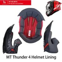 Almohadillas para los oídos con forro para casco de motocicleta MT Thunder 4, accesorios originales MT, forro de repuesto y almohadillas para los oídos