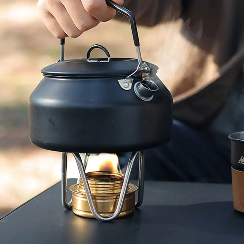 

Portable Cooking Stove with Bracket Mini Burner Adjustable Firepower Ultralight Furnace for Outdoor Survival