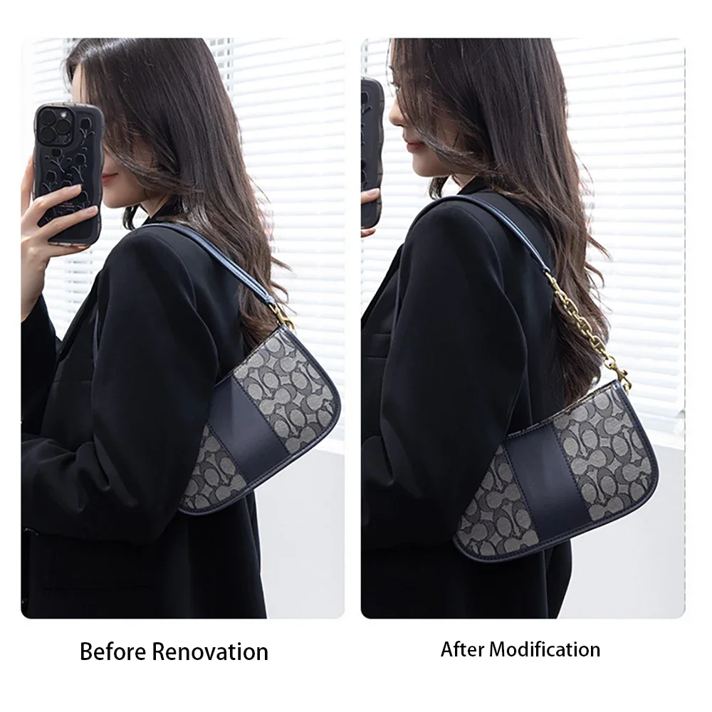 Erweiterte Kette für Handtasche Metall Verlängerungskette Achselhöhle Umhängetasche Transformation Umhängetasche Verlängern Kette Taschen Zubehör – Detail 2