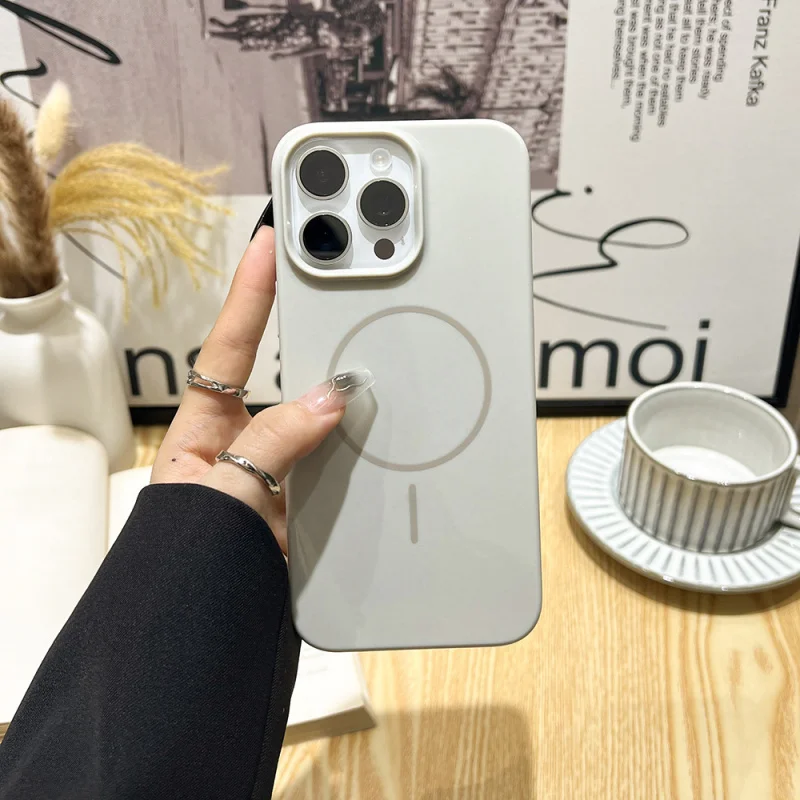 Succion magnétique à cercle fin mat pour PC souple, adaptée à l'iphone 16 15 14 13 12 11 PRO Pro max