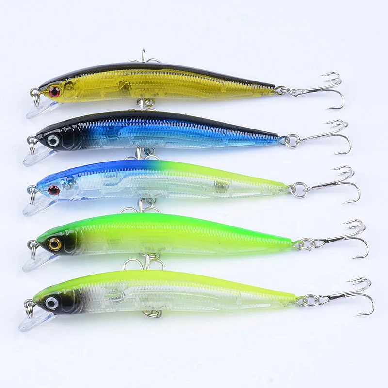 1 pcs Lure 5-color plastic glow-in-the-dark floating minnow 