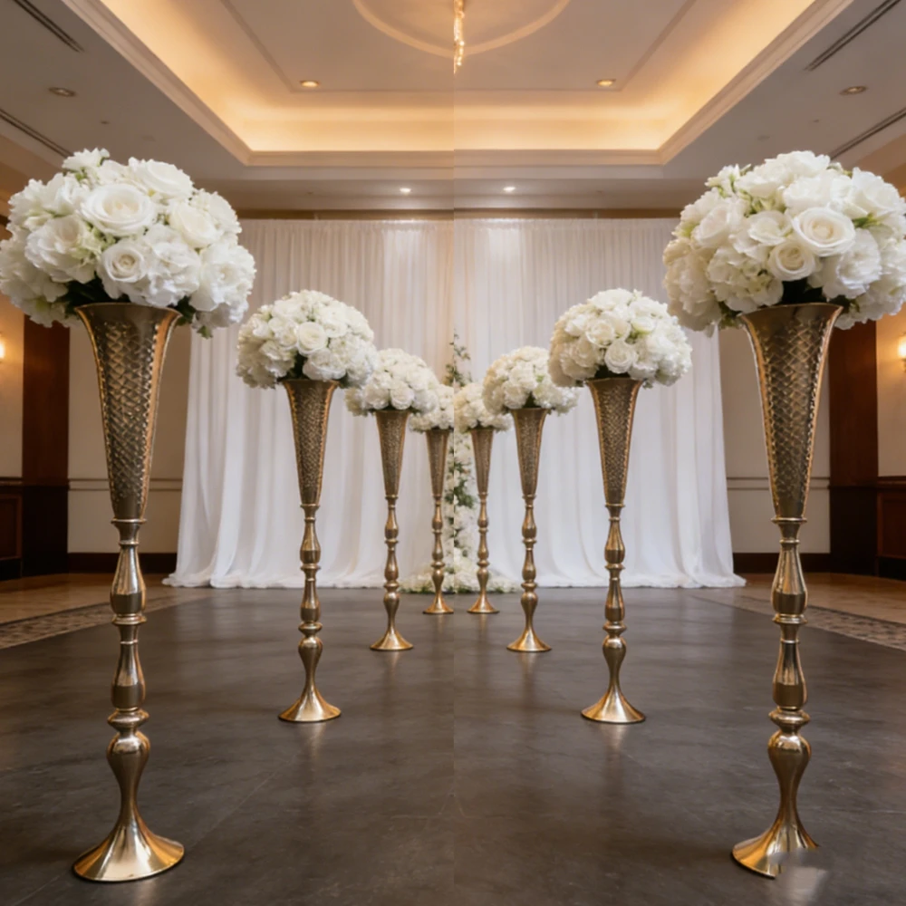 4/8pcs 50-100cm  Wedding Props Entrance Arch Backdrop vases Holiday Tunnel flower pedestal aisle Stand for Christmas Decor