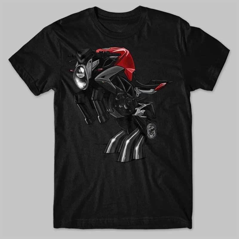 

T-Shirt for MV Agusta Brutale 800 motorcycle tee design by Moto Animals2024 High quality Brand T shirt Casual