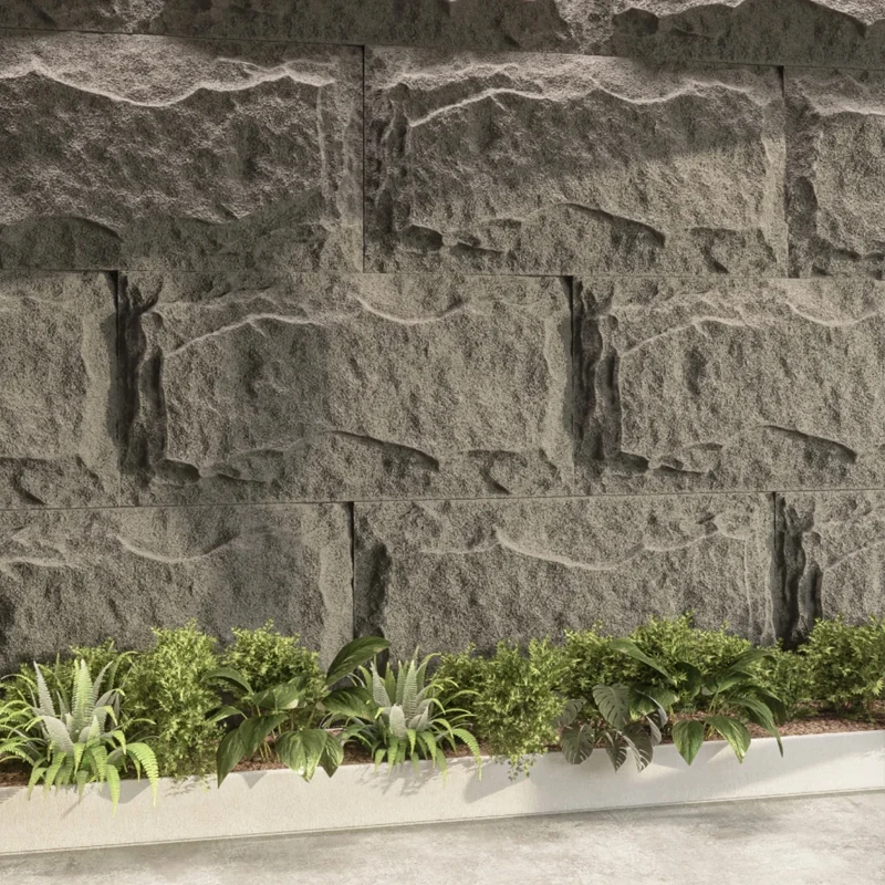 لوحة حجر الفطر ثلاثية الأبعاد من مادة البولي يوريثين الاصطناعية، قشرة الصخور المزخرفة من البولي يوريثين، المواد الخارجية والداخلية #6